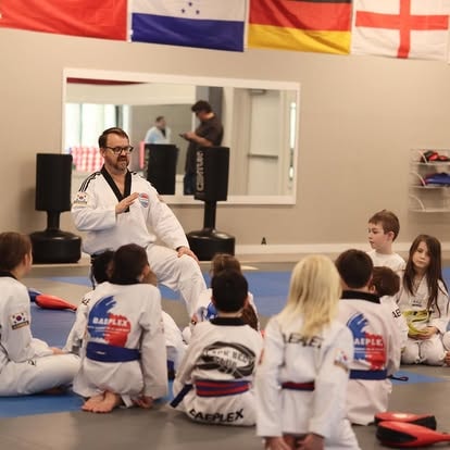 Joseph teaching a martial arts class